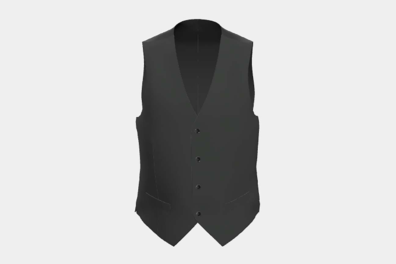 Gilet su misura lana 110s verde Canonico