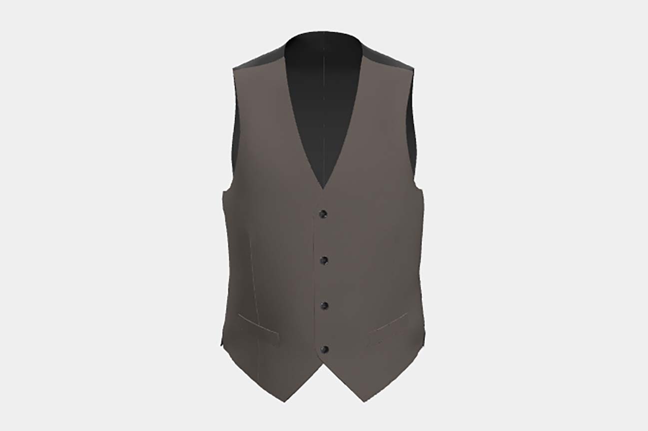 Gilet su misura lana 150s beige Loro Piana