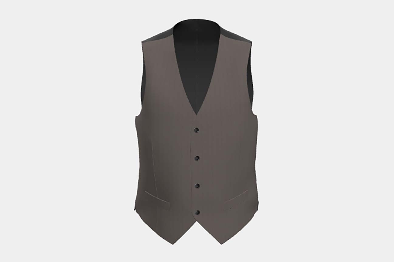 Gilet su misura lana e seta 150s beige Caccioppoli