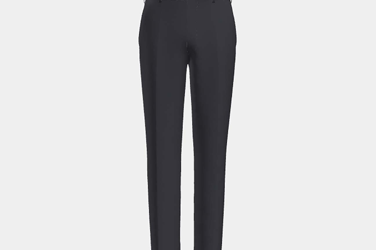 Pantalone su misura lana e seta120s blu Canonico