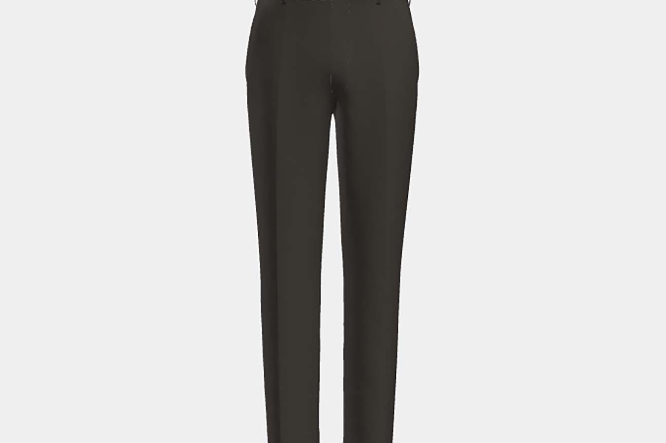 Pantalone su misura lana 150s marrone Loro Piana