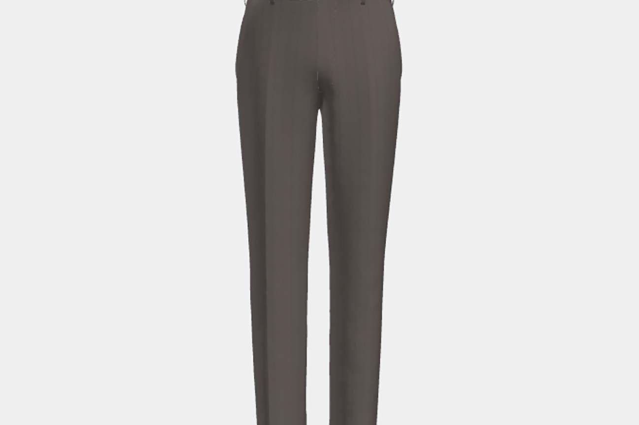 Pantalone su misura lana e seta 150s beige Caccioppoli