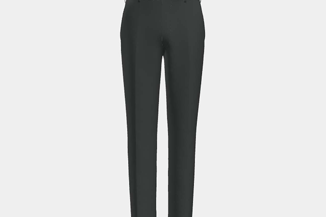 Pantalone su misura lana e seta 150s verde Caccioppoli