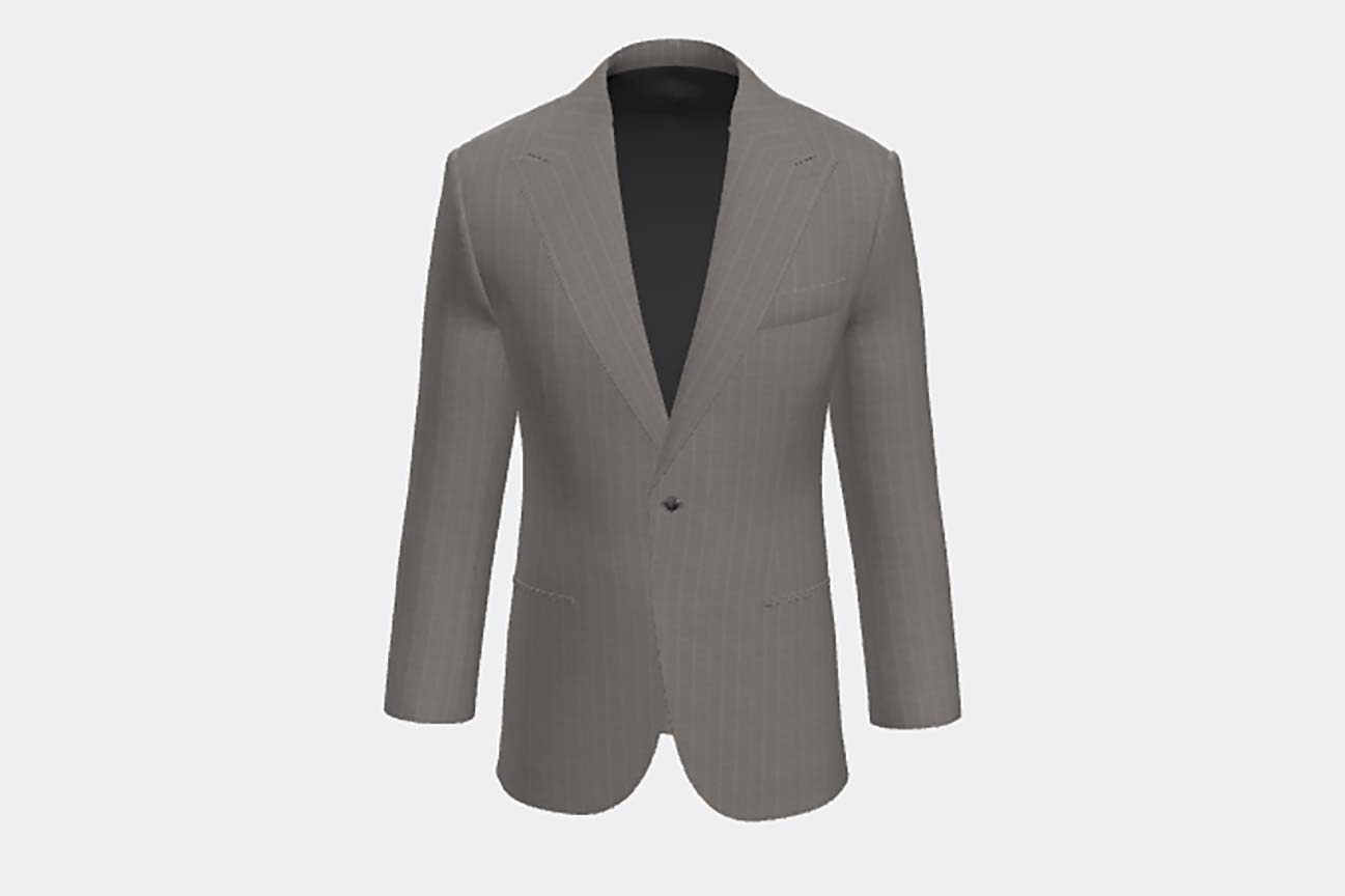 Giacca su misura lana 110s beige Canonico