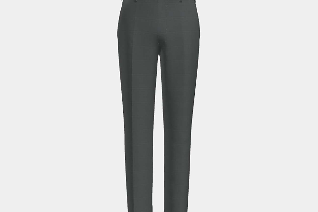 Pantalone su misura lana 130s principe di galles verde Caccioppoli