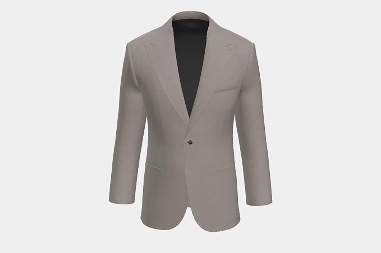 Giacca su misura lana 150s beige Loro Piana