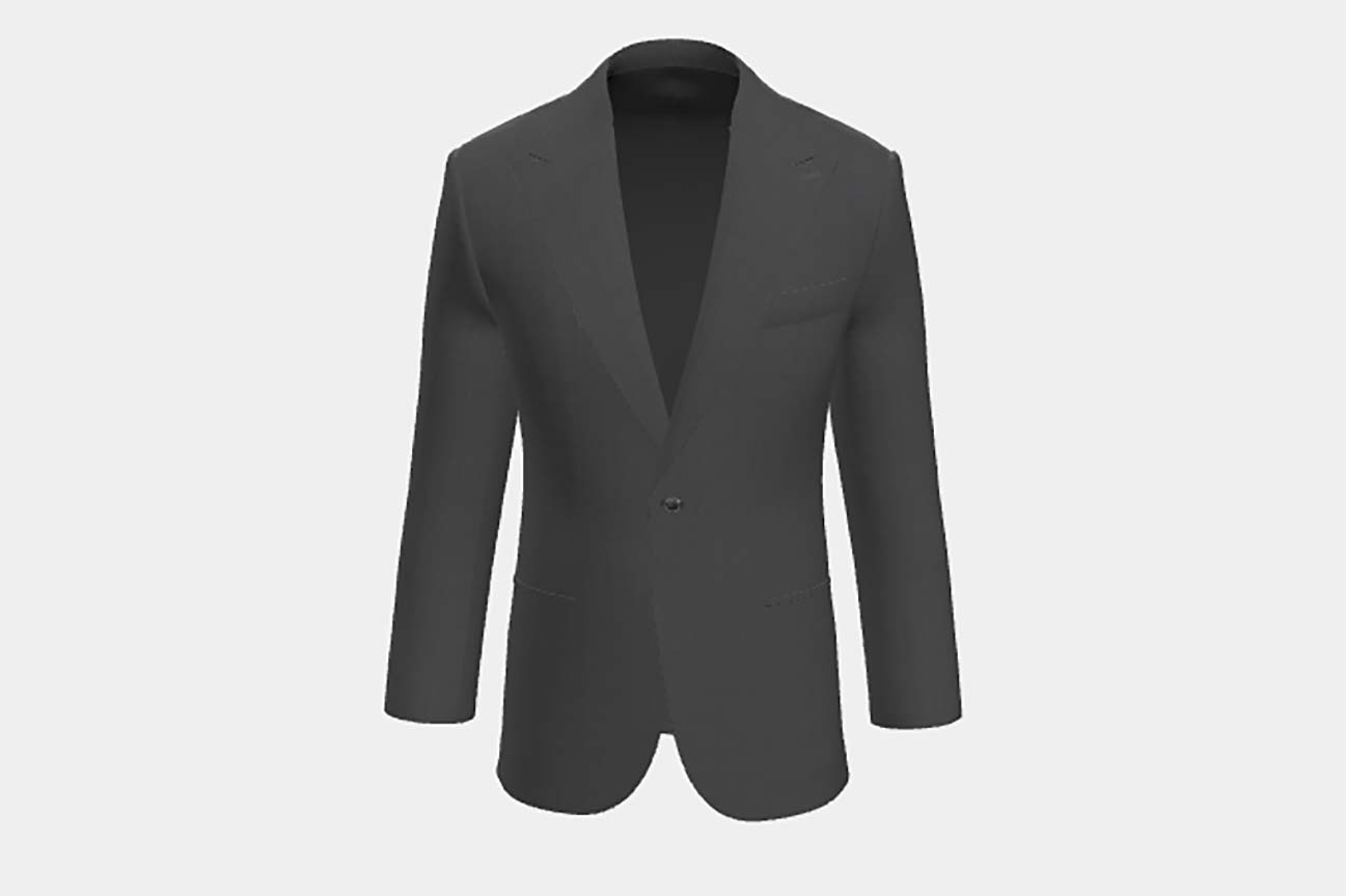 Giacca su misura lana 150s grigio Loro Piana