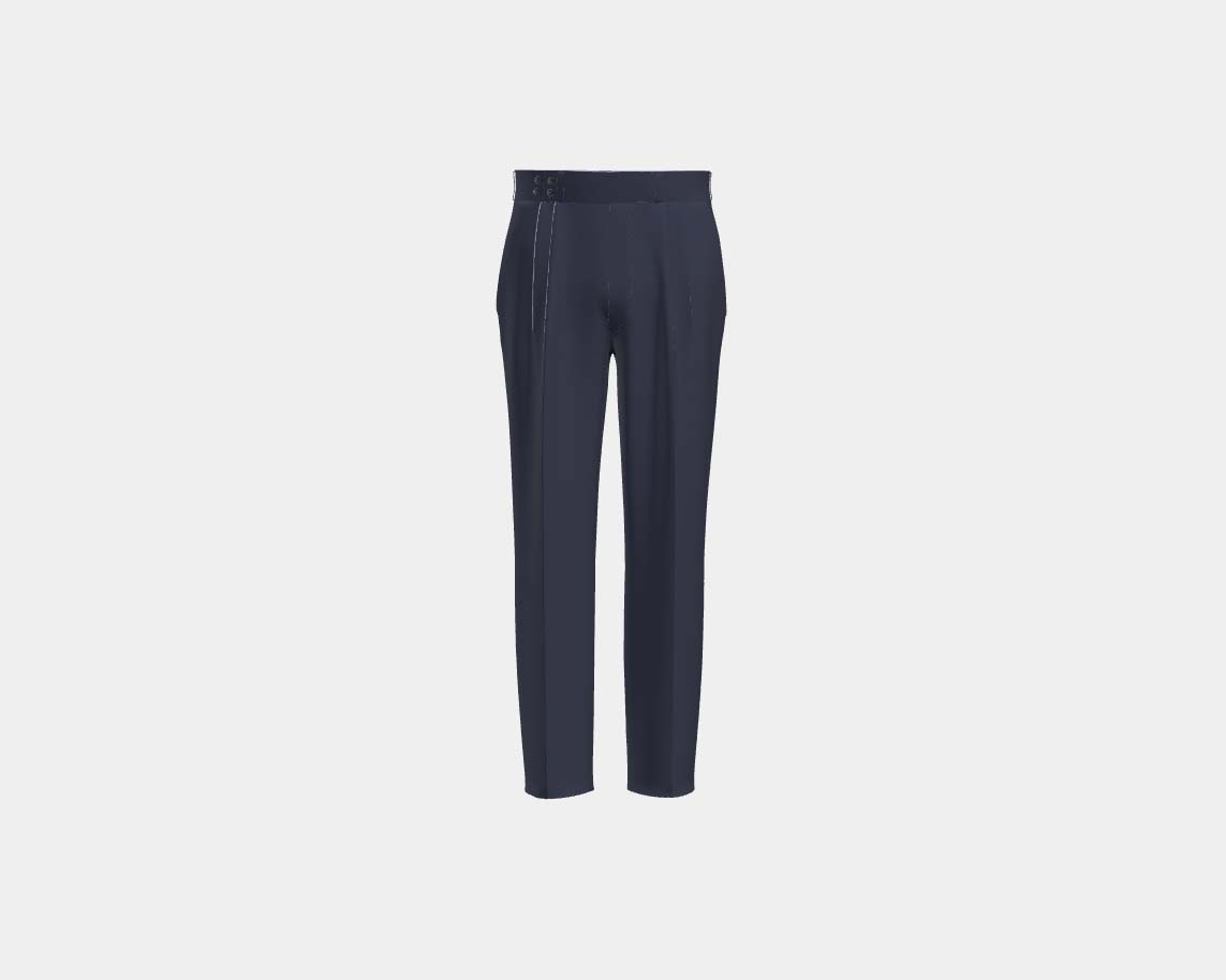 Pantalone con fascia su misura lana solaro 130s marrone Caccioppoli
