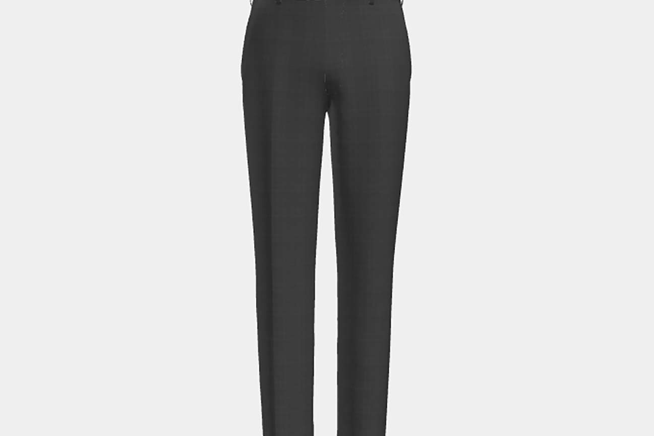 Pantalone su misura lana 150s grigio Loro Piana