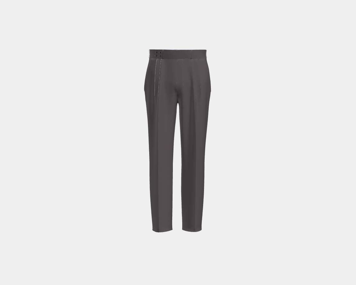 Pantalone con fascia su misura lana 130s beige Caccioppoli