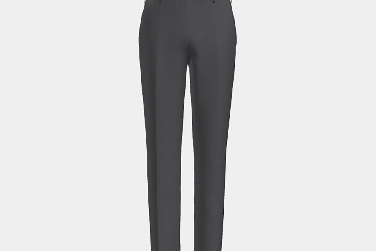 Pantalone su misura lana 130s grigio Caccioppoli
