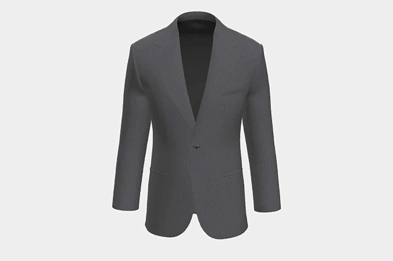 Giacca su misura lana 110s grigio Canonico