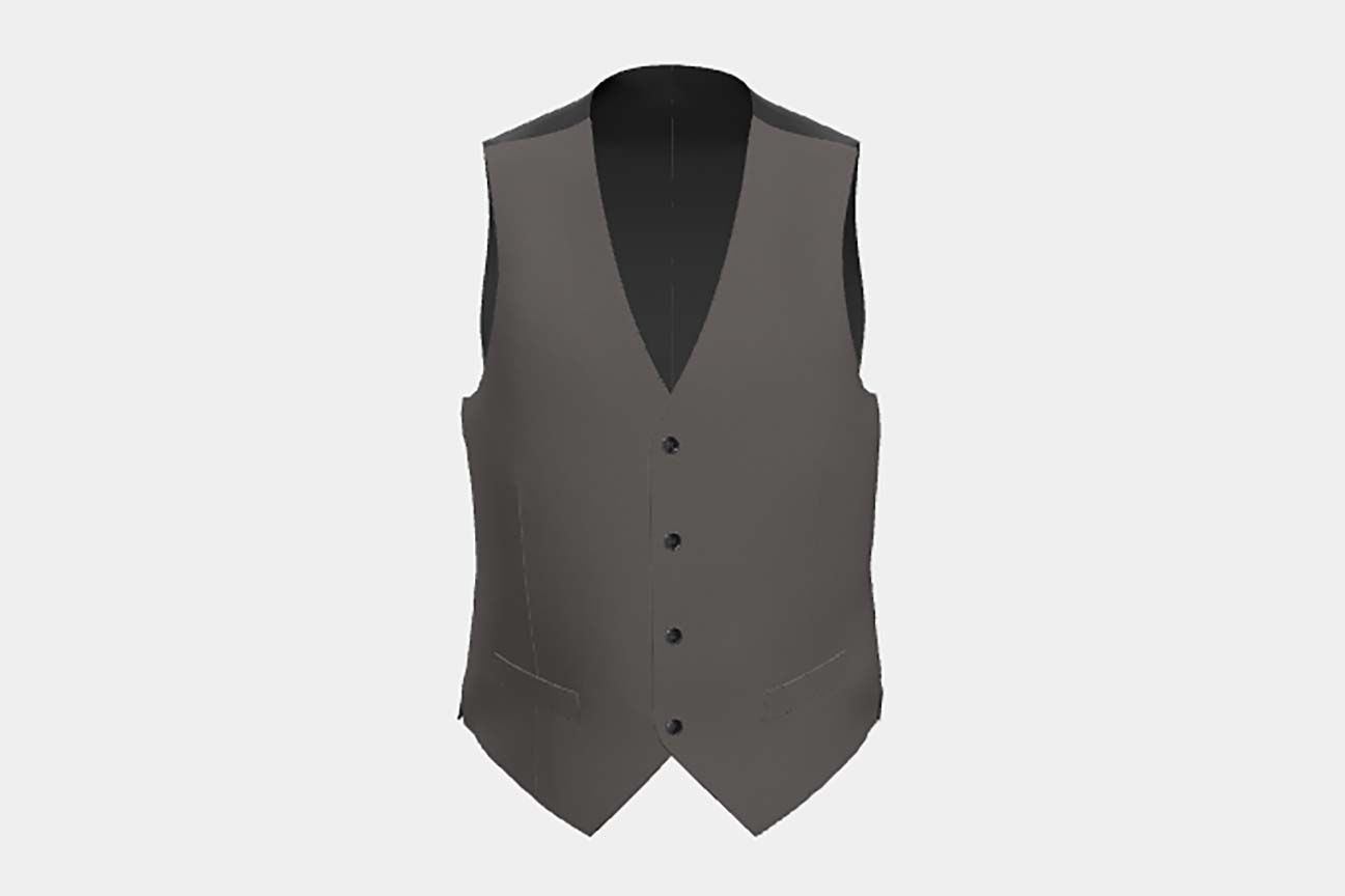 Gilet su misura lana 110s beige Canonico