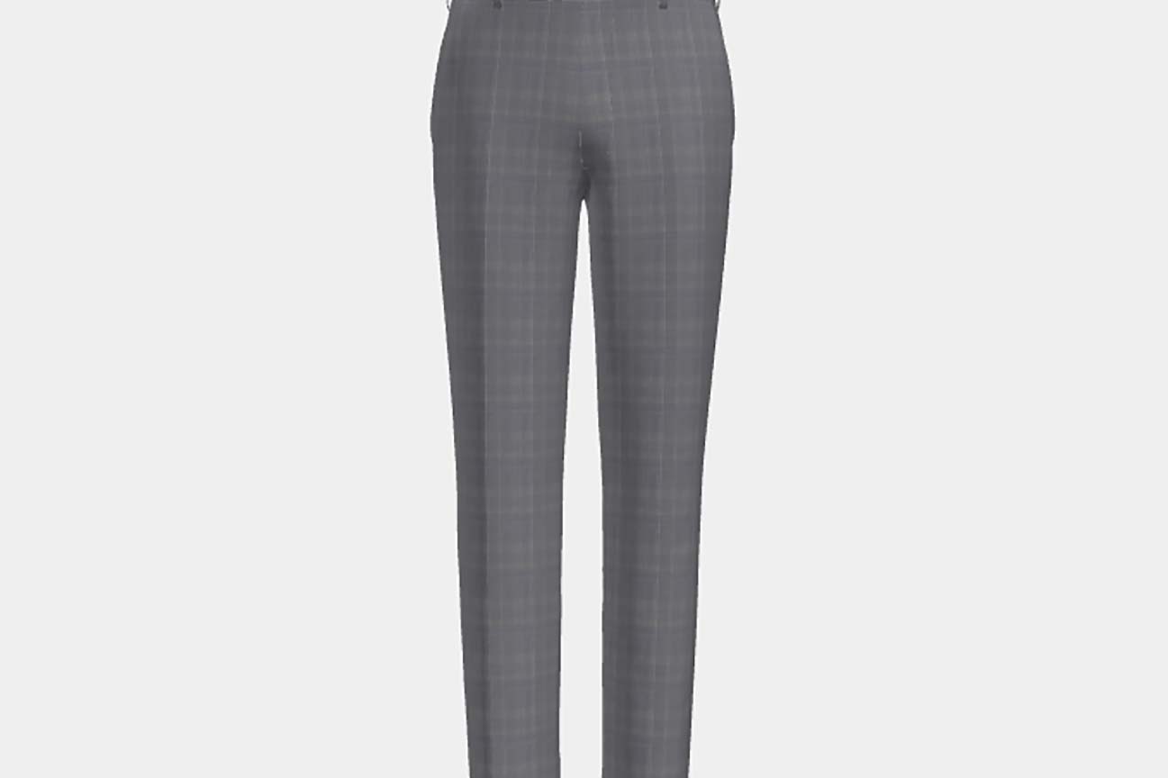 Pantalone su misura lana e seta 150s grigio Caccioppoli