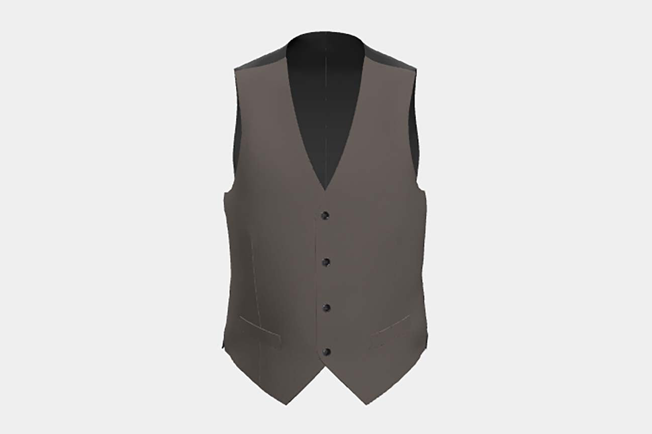 Gilet su misura lana 150s beige Loro Piana