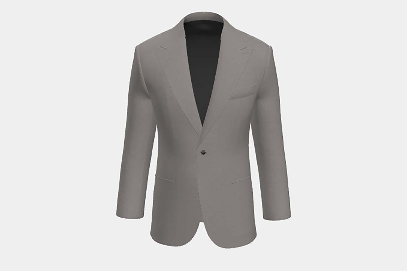 Giacca su misura lana 110s beige Canonico