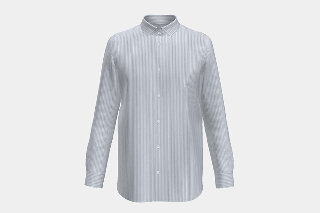Camicia su misura blu