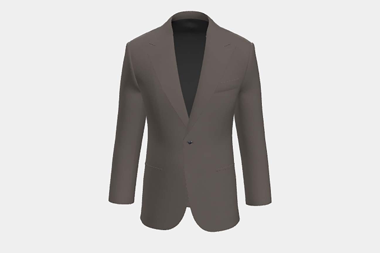 Giacca su misura lana 150s beige Loro Piana