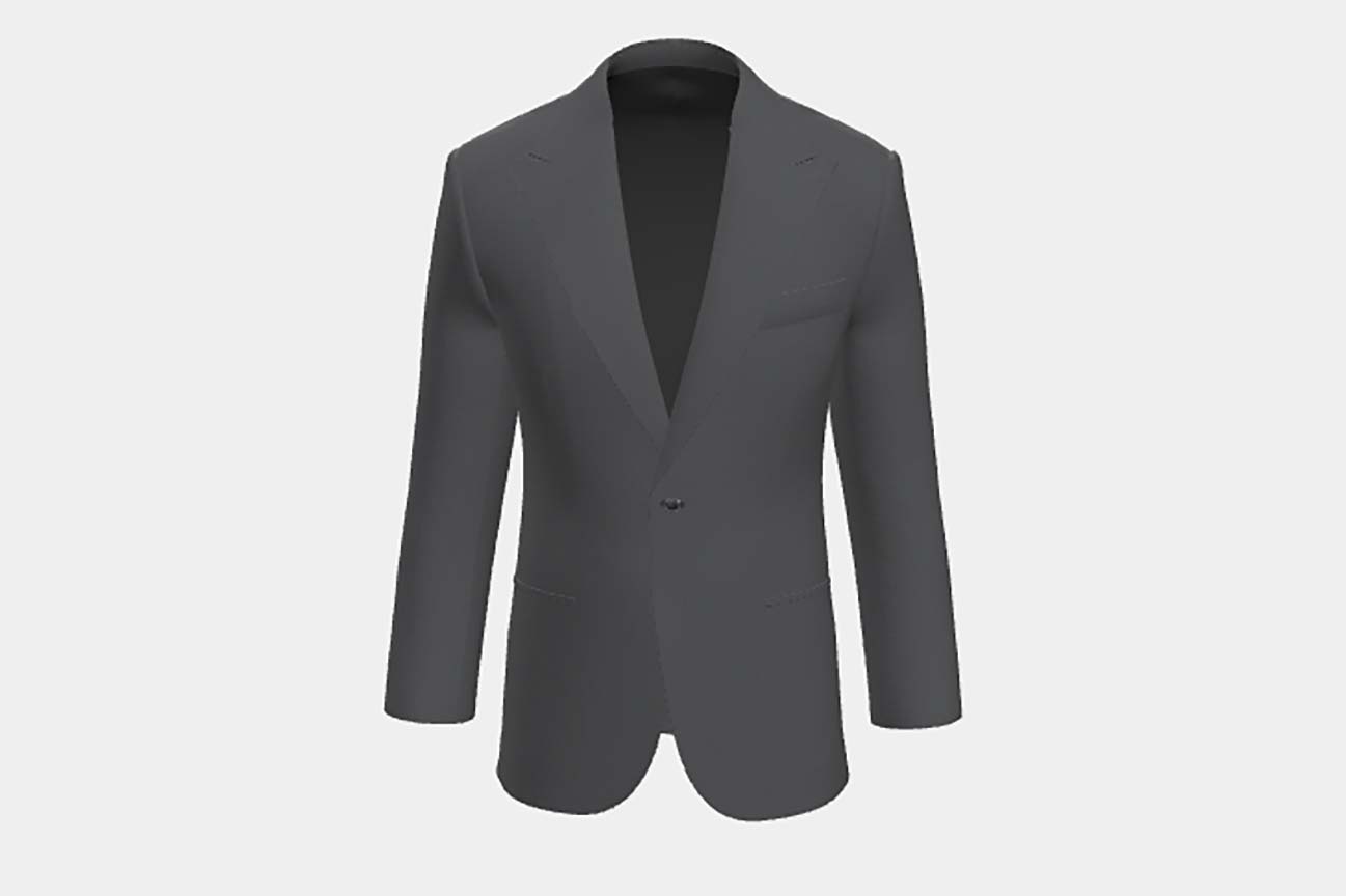 Giacca su misura lana 130s grigio Caccioppoli