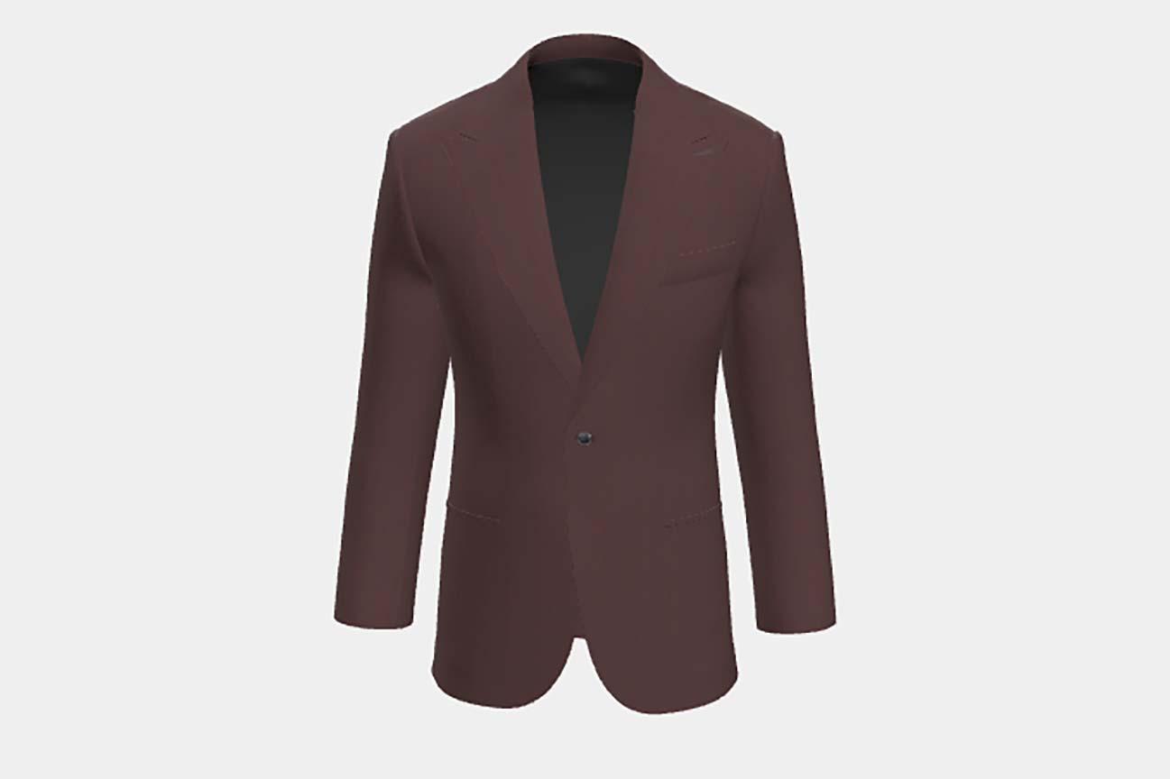 Giacca su misura lana solaro 130s rosso Caccioppoli