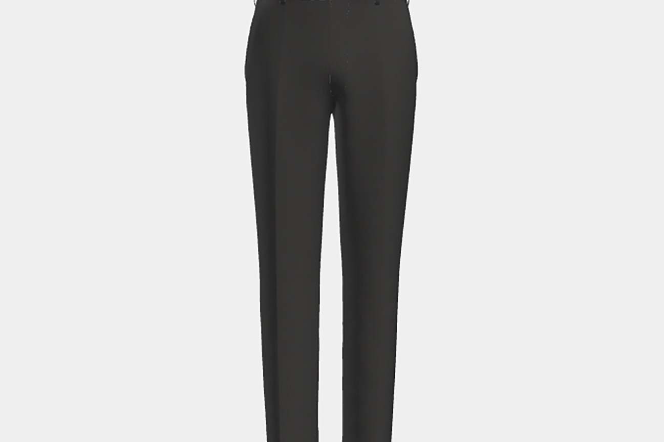 Pantalone su misura lana e seta 150s grigio Caccioppoli