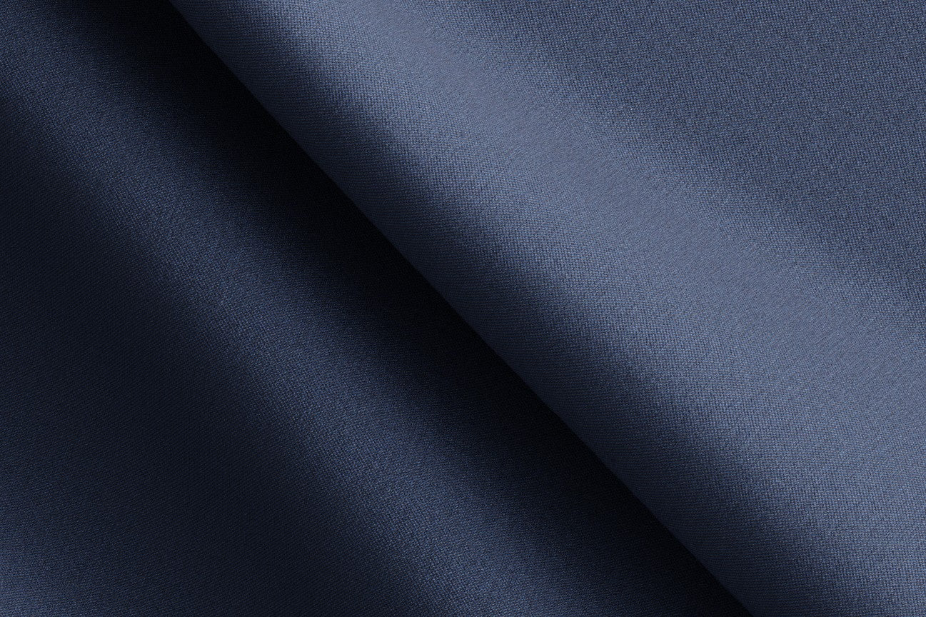 Pantalone su misura lana e seta 150s blu Caccioppoli