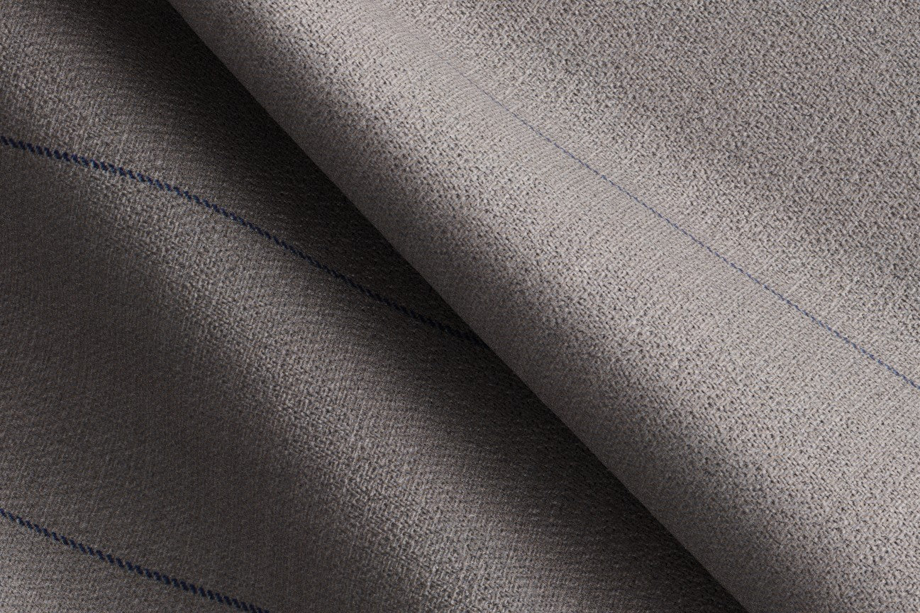 Pantalone su misura lana 130s gessato beige Caccioppoli