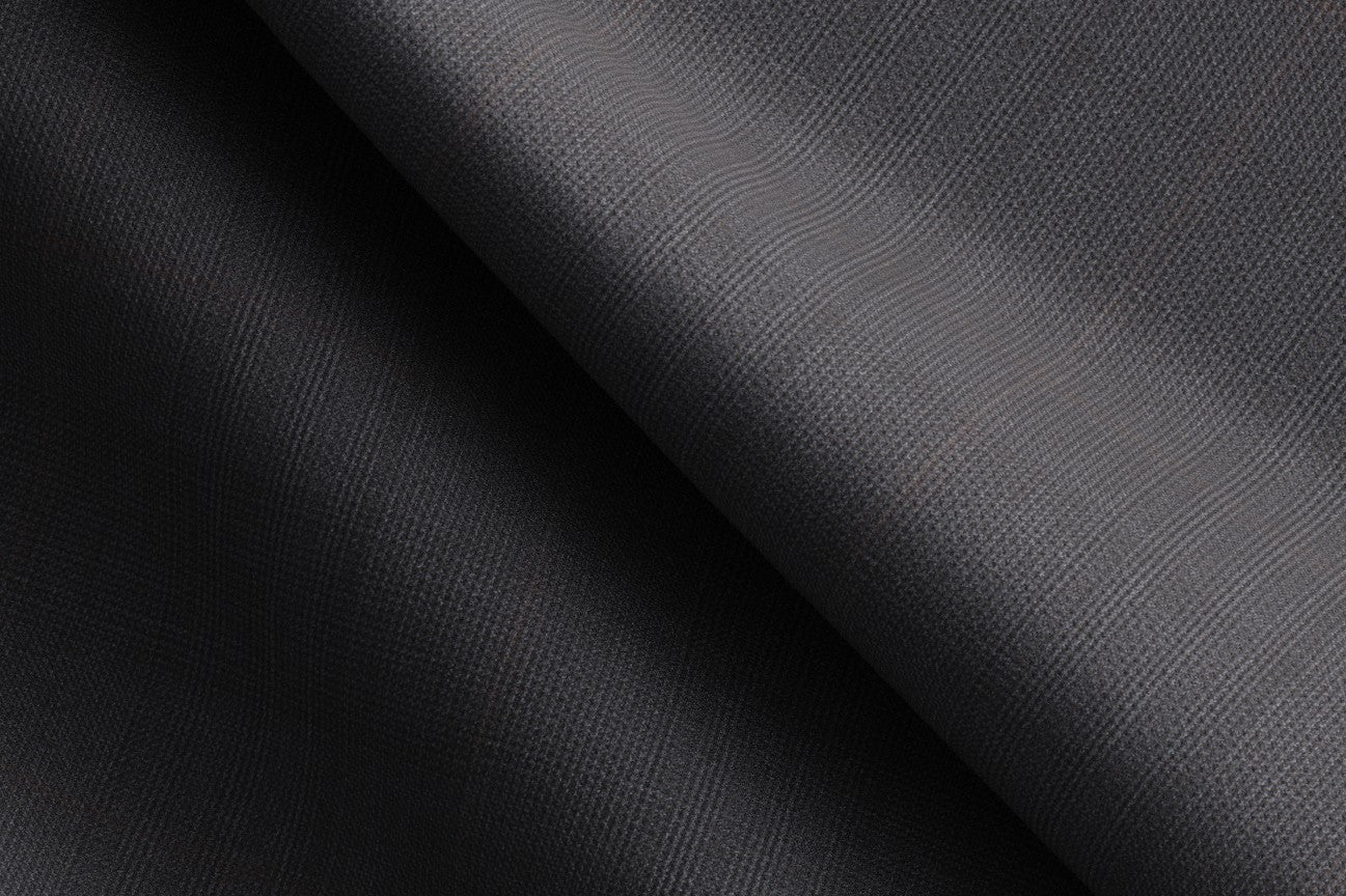 Pantalone con fascia su misura lana 150s grigio Loro Piana