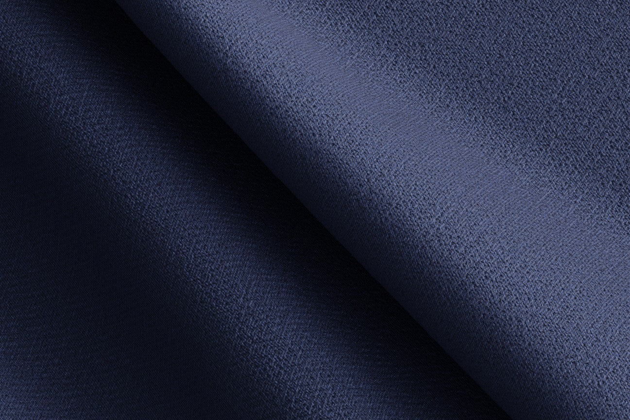 Pantalone con fascia su misura lana 120s blu Canonico