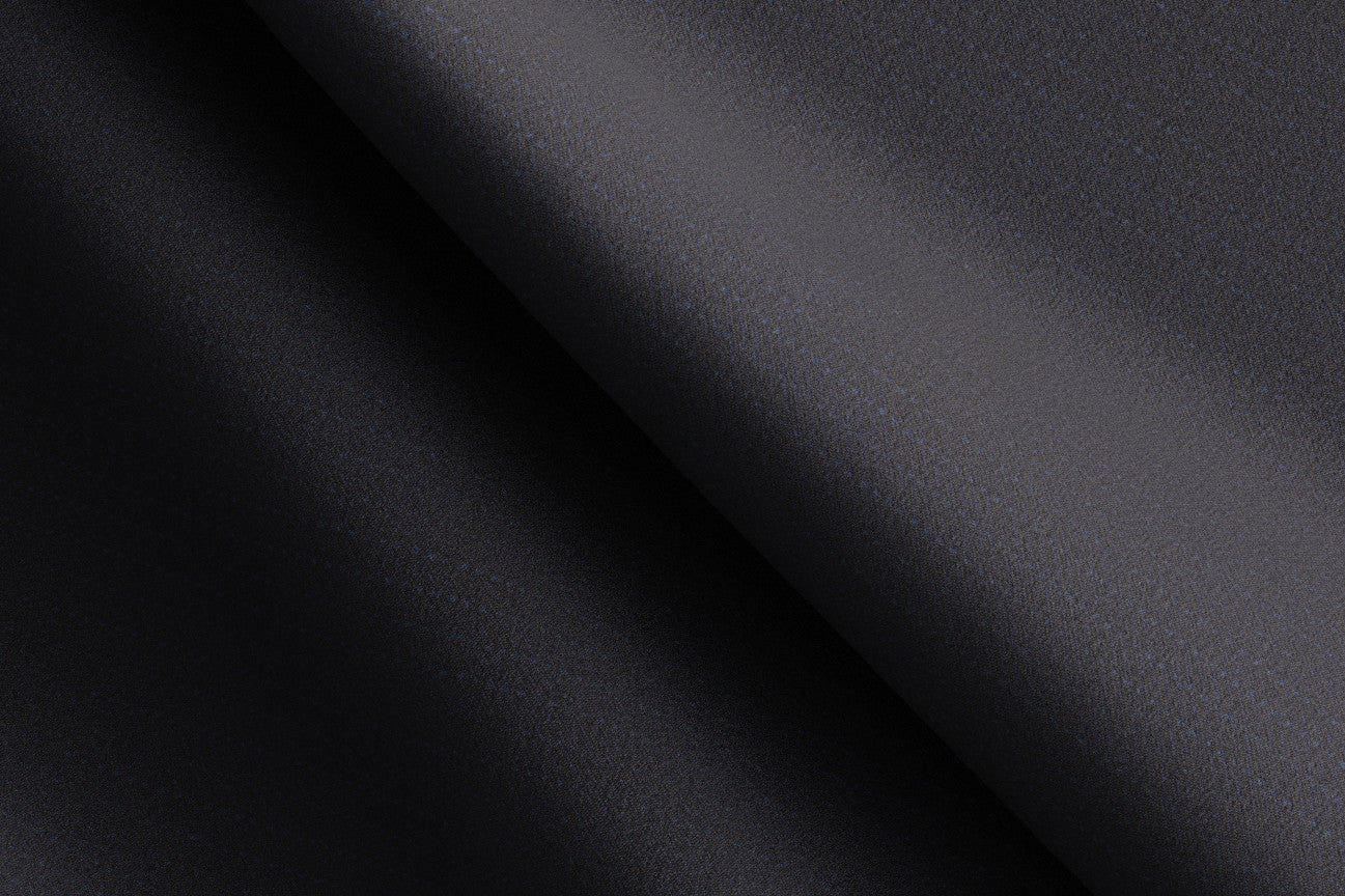 Gilet su misura lana 130s rigato blu Caccioppoli