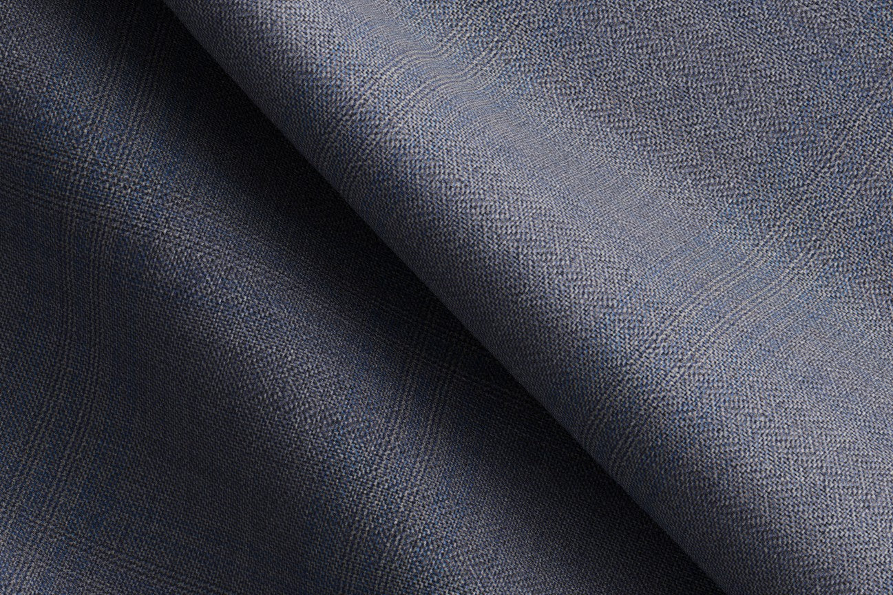 Pantalone con fascia su misura lana e seta 150s grigio Caccioppoli