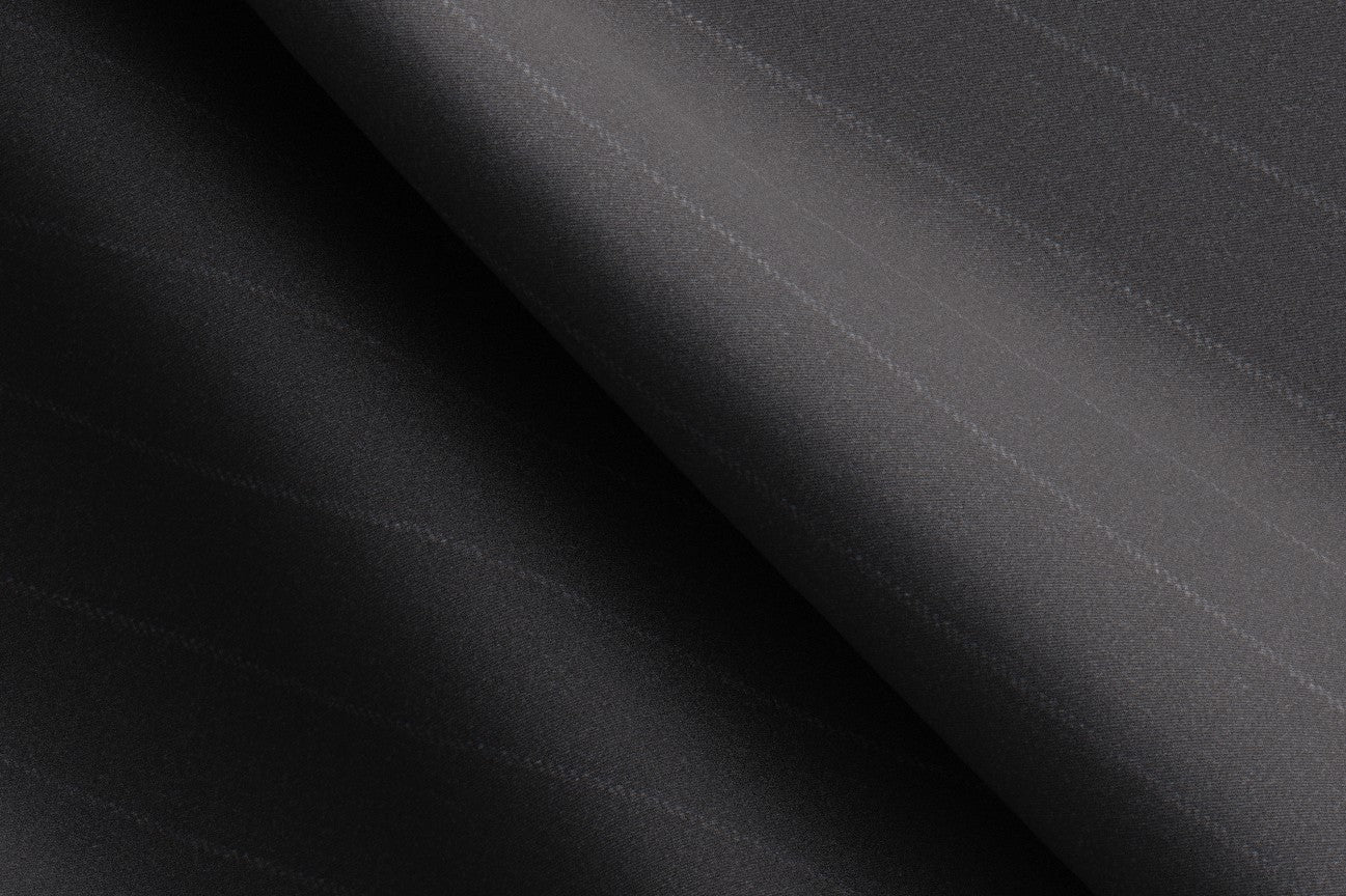 Pantalone con fascia su misura lana 110s grigio Canonico