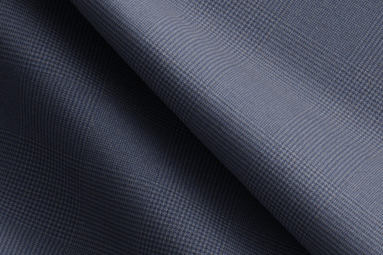 Gilet su misura lana e seta 150s blu chiaro Caccioppoli
