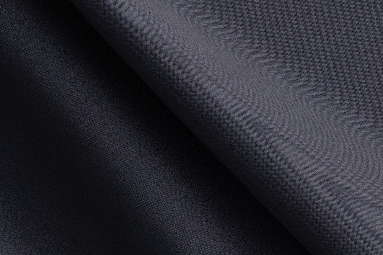 Pantalone con fascia su misura lana e seta 150s blu Caccioppoli